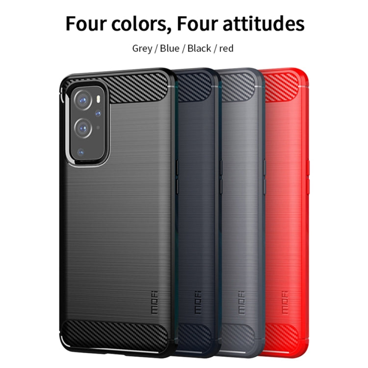 For OnePlus 9 MOFI Gentleness Series Brushed Texture Carbon Fiber Soft TPU Case, For OnePlus 9