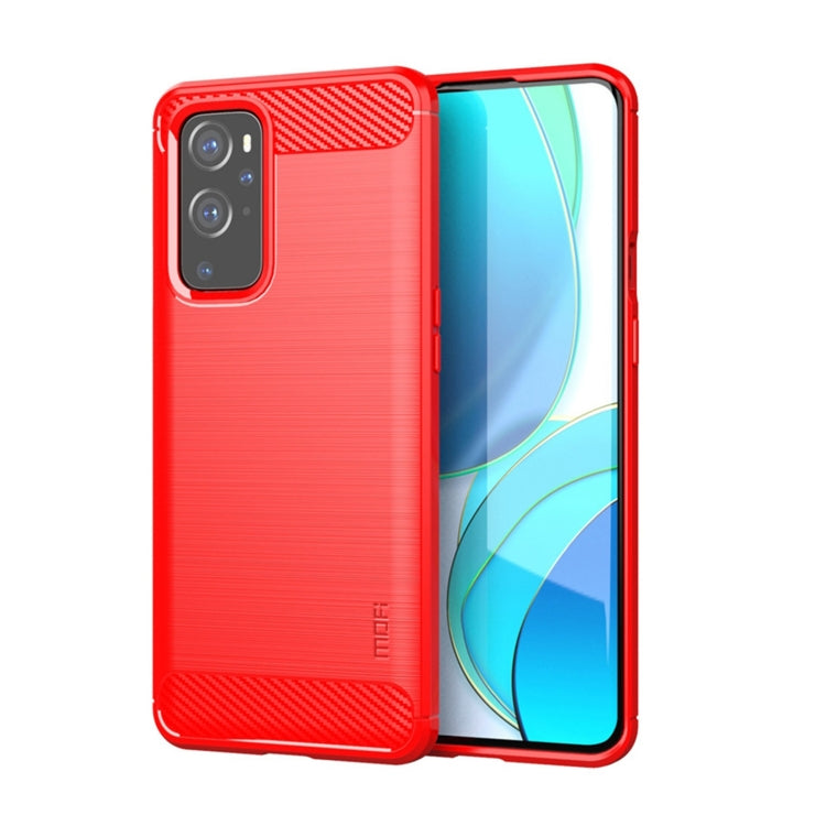 For OnePlus 9 MOFI Gentleness Series Brushed Texture Carbon Fiber Soft TPU Case, For OnePlus 9