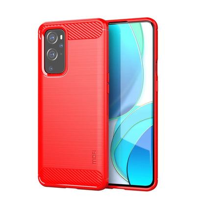 For OnePlus 9 Pro MOFI Gentleness Series Brushed Texture Carbon Fiber Soft TPU Case