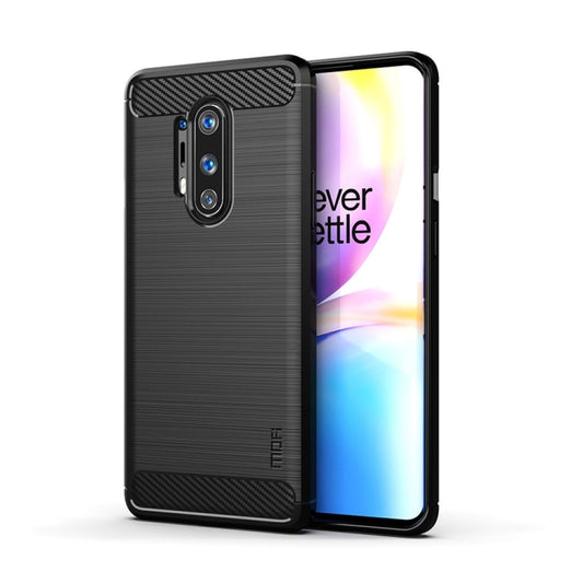 For OnePlus 8 Pro MOFI Gentleness Series Brushed Texture Carbon Fiber Soft TPU Case