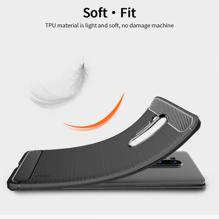 For OnePlus 8 Pro MOFI Gentleness Series Brushed Texture Carbon Fiber Soft TPU Case