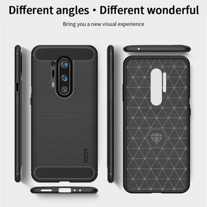 For OnePlus 8 Pro MOFI Gentleness Series Brushed Texture Carbon Fiber Soft TPU Case