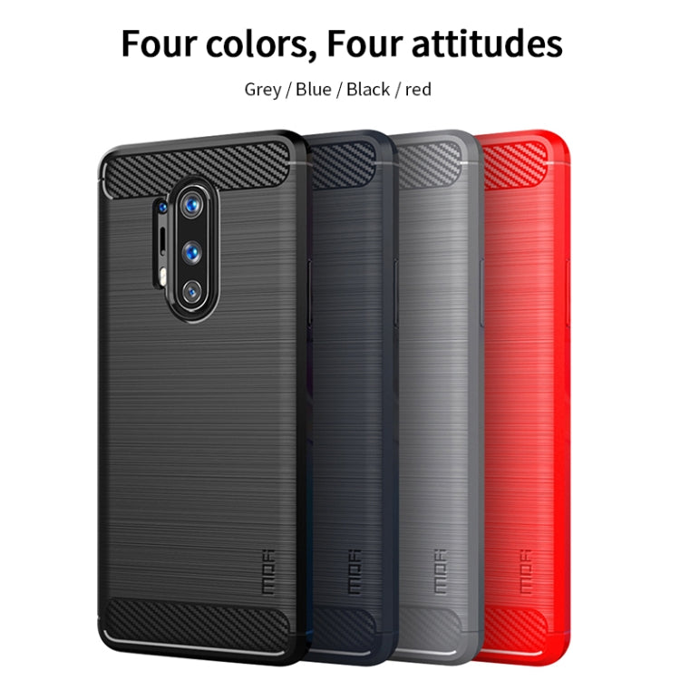 For OnePlus 8 Pro MOFI Gentleness Series Brushed Texture Carbon Fiber Soft TPU Case