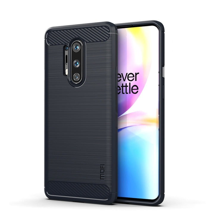 For OnePlus 8 Pro MOFI Gentleness Series Brushed Texture Carbon Fiber Soft TPU Case