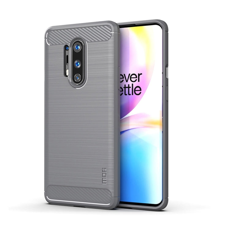 For OnePlus 8 Pro MOFI Gentleness Series Brushed Texture Carbon Fiber Soft TPU Case