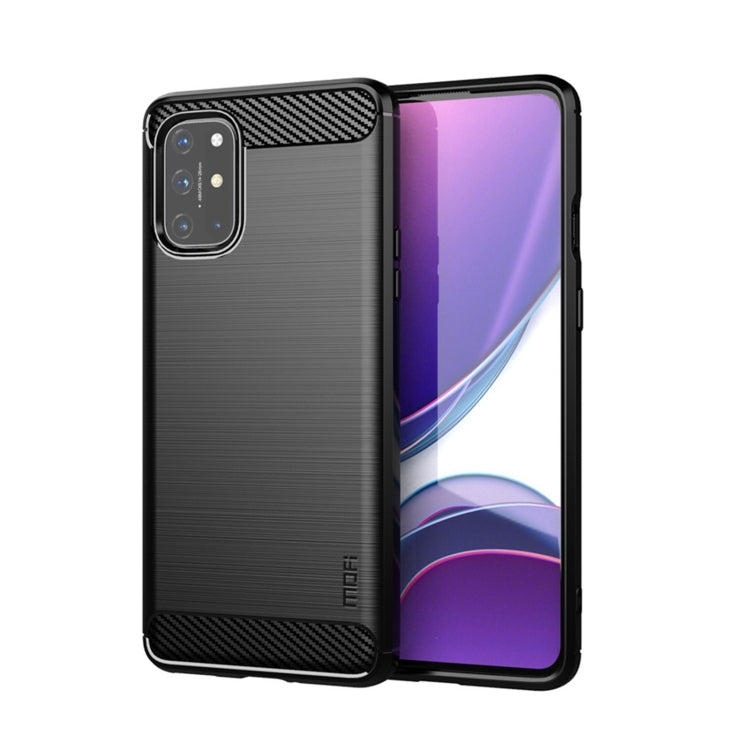 For OnePlus 8T MOFI Gentleness Series Brushed Texture Carbon Fiber Soft TPU Case