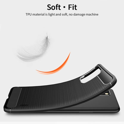 For OnePlus 8T MOFI Gentleness Series Brushed Texture Carbon Fiber Soft TPU Case