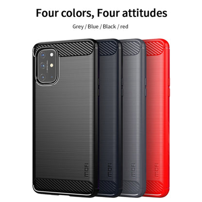 For OnePlus 8T MOFI Gentleness Series Brushed Texture Carbon Fiber Soft TPU Case