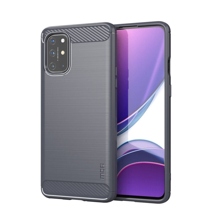 For OnePlus 8T MOFI Gentleness Series Brushed Texture Carbon Fiber Soft TPU Case