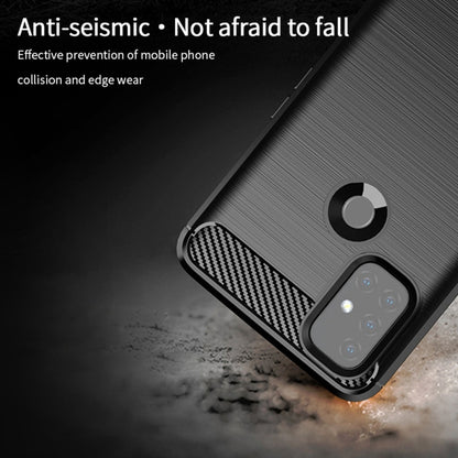 For OnePlus Nord N10 5G MOFI Gentleness Series Brushed Texture Carbon Fiber Soft TPU Case