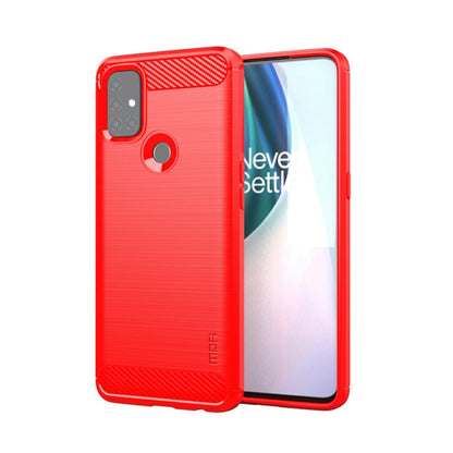 For OnePlus Nord N10 5G MOFI Gentleness Series Brushed Texture Carbon Fiber Soft TPU Case, For OnePlus Nord N10 5G