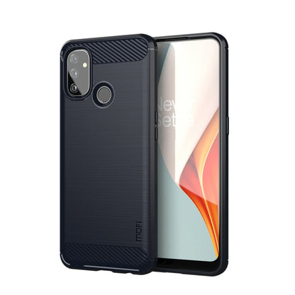 For OnePlus Nord N100 MOFI Gentleness Series Brushed Texture Carbon Fiber Soft TPU Case, For OnePlus Nord N100
