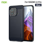 MOFI Gentleness Series Brushed Texture Carbon Fiber Soft TPU Case, For Xiaomi Mi 11 Lite, For Xiaomi Mi 11 Pro, For OnePlus 9R