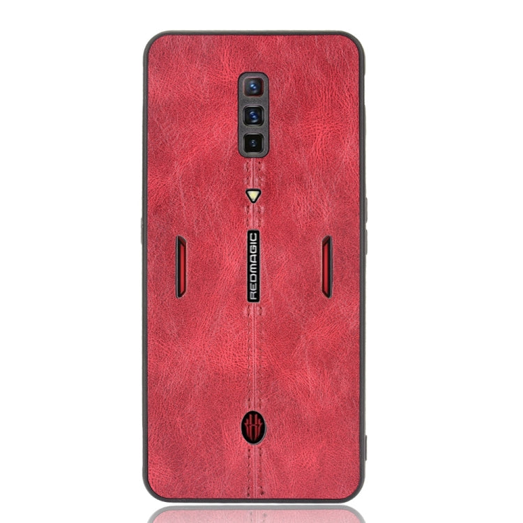 For ZTE nubia Red Magic 6/Red Magic 6 Pro Shockproof Sewing Cow Pattern Skin PC + PU + TPU Case