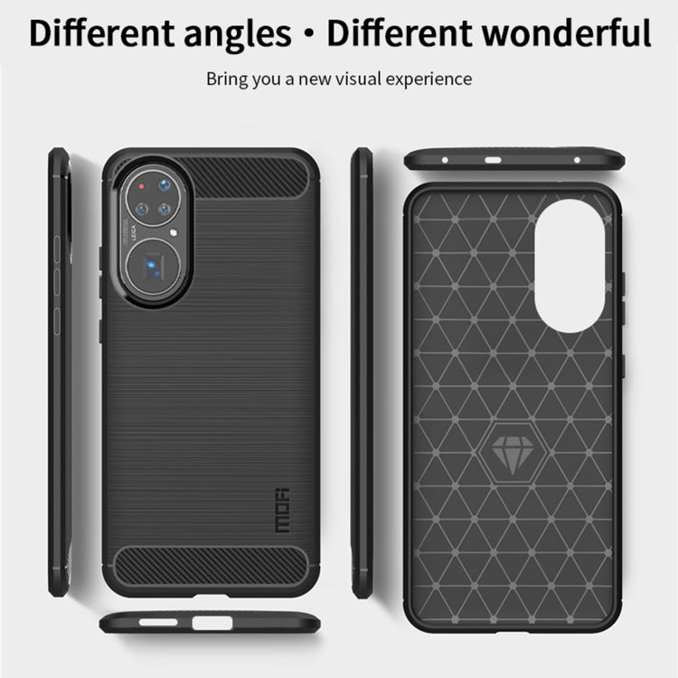 MOFI Gentleness Series Brushed Texture Carbon Fiber Soft TPU Case, For Huawei P50, For Huawei P Smart 2021 / Y7A, For Samsung Galaxy S21 FE, For Samsung Galaxy A82 / Quantum2, For Samsung Galaxy A22 5G, For Nokia 1.4