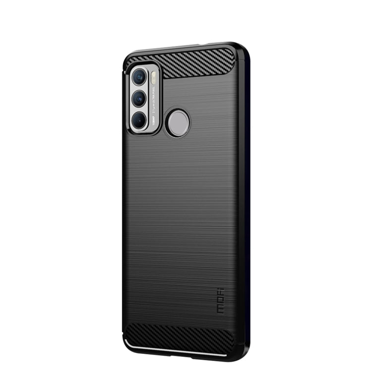 MOFI Gentleness Series Brushed Texture Carbon Fiber Soft TPU Case, For Motorola G60 / G40 Fusion