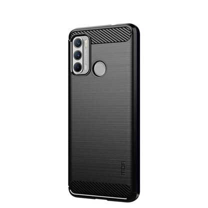 MOFI Gentleness Series Brushed Texture Carbon Fiber Soft TPU Case, For Motorola G60 / G40 Fusion