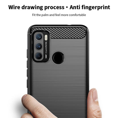MOFI Gentleness Series Brushed Texture Carbon Fiber Soft TPU Case, For Motorola G60 / G40 Fusion