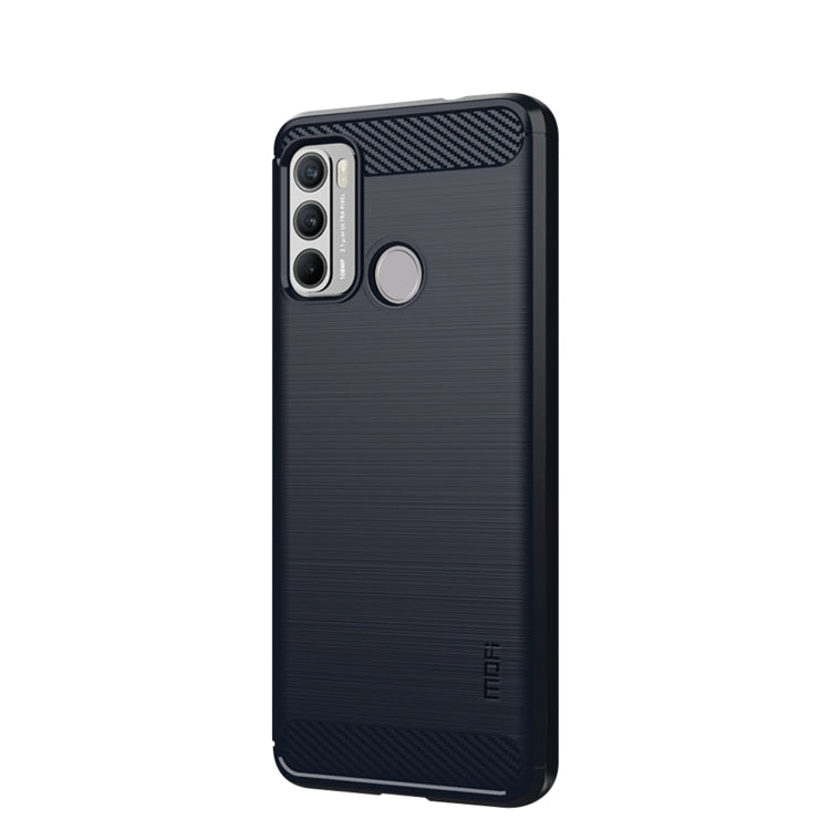 MOFI Gentleness Series Brushed Texture Carbon Fiber Soft TPU Case, For Motorola G60 / G40 Fusion