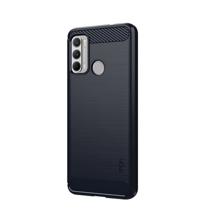 MOFI Gentleness Series Brushed Texture Carbon Fiber Soft TPU Case, For Motorola G60 / G40 Fusion