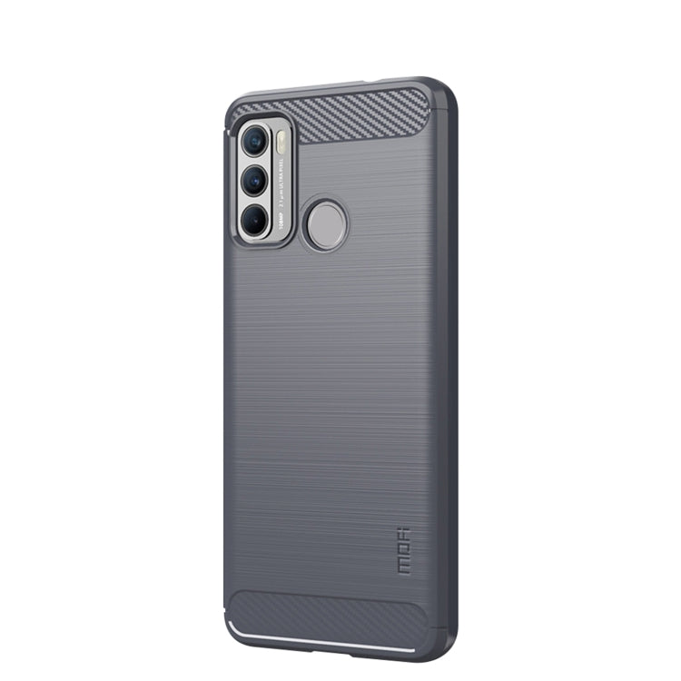 MOFI Gentleness Series Brushed Texture Carbon Fiber Soft TPU Case, For Motorola G60 / G40 Fusion