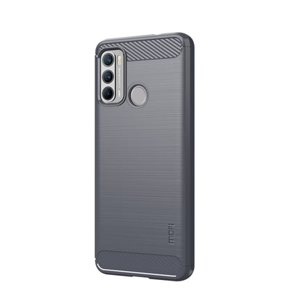 MOFI Gentleness Series Brushed Texture Carbon Fiber Soft TPU Case, For Motorola G60 / G40 Fusion
