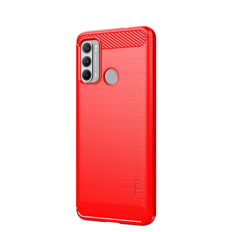 MOFI Gentleness Series Brushed Texture Carbon Fiber Soft TPU Case, For Motorola G60 / G40 Fusion