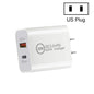 Dual Fast Charging 20W PD3.0+QC 3.0 Interface Travel Charger for iPhone, Huawei, Samsung, Xiaomi