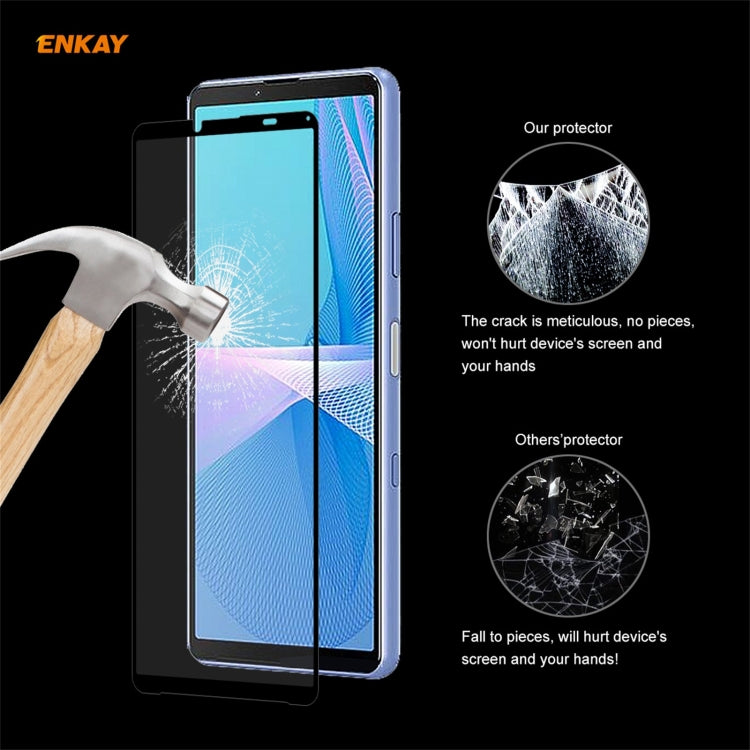 10 PCS ENKAY Hat-Prince Full Glue 0.26mm 9H 2.5D Tempered Glass Full Coverage Film