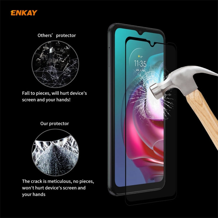 5 PCS ENKAY Hat-Prince Full Glue 0.26mm 9H 2.5D Tempered Glass Full Coverage Film