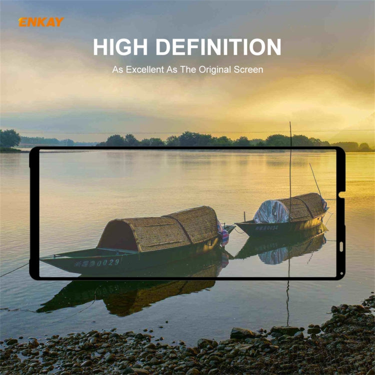 2 PCS ENKAY Hat-Prince Full Glue 0.26mm 9H 2.5D Tempered Glass Full Coverage Film, For Sony Xperia 10 III (2 PCS), For Sony Xperia 1 III (2 PCS), For Motorola Moto G10 / G20 / G30(2 PCS)