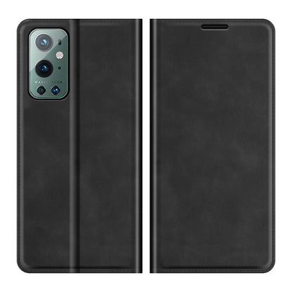 For OnePlus 9 Pro Retro-skin Business Magnetic Suction Leather Case with Holder & Card Slots & Wallet