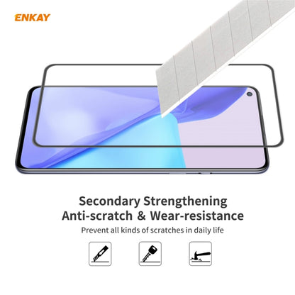 2 PCS ENKAY Hat-Prince Anti-drop Full Glue Tempered Glass Full Screen Film Anti-fall Protector, For OnePlus 9, For OnePlus 9R