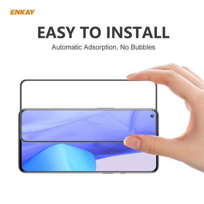 2 PCS ENKAY Hat-Prince Anti-drop Full Glue Tempered Glass Full Screen Film Anti-fall Protector, For OnePlus 9, For OnePlus 9R