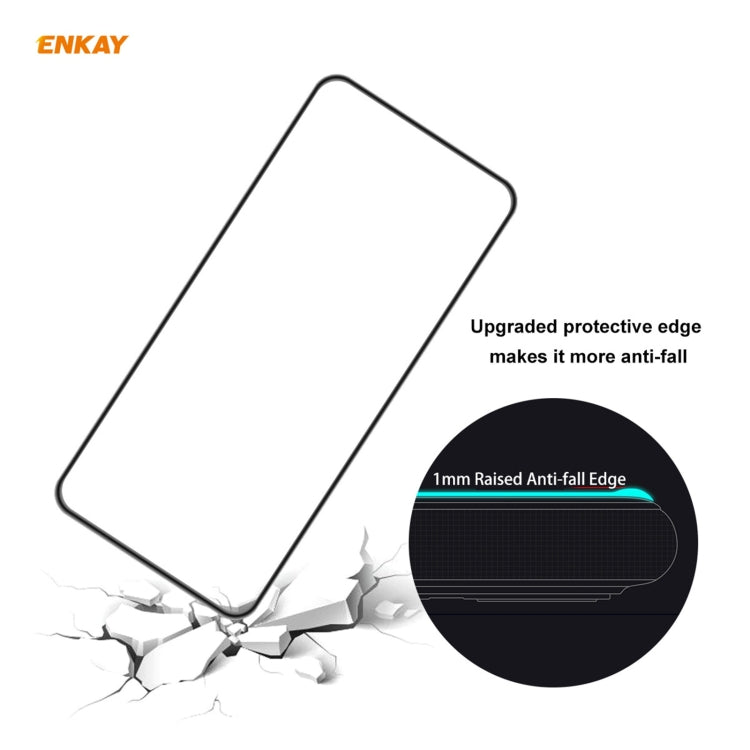 ENKAY Hat-Prince Anti-drop Full Glue Tempered Glass Full Screen Film Anti-fall Protector, For OnePlus 9, For OnePlus 9R