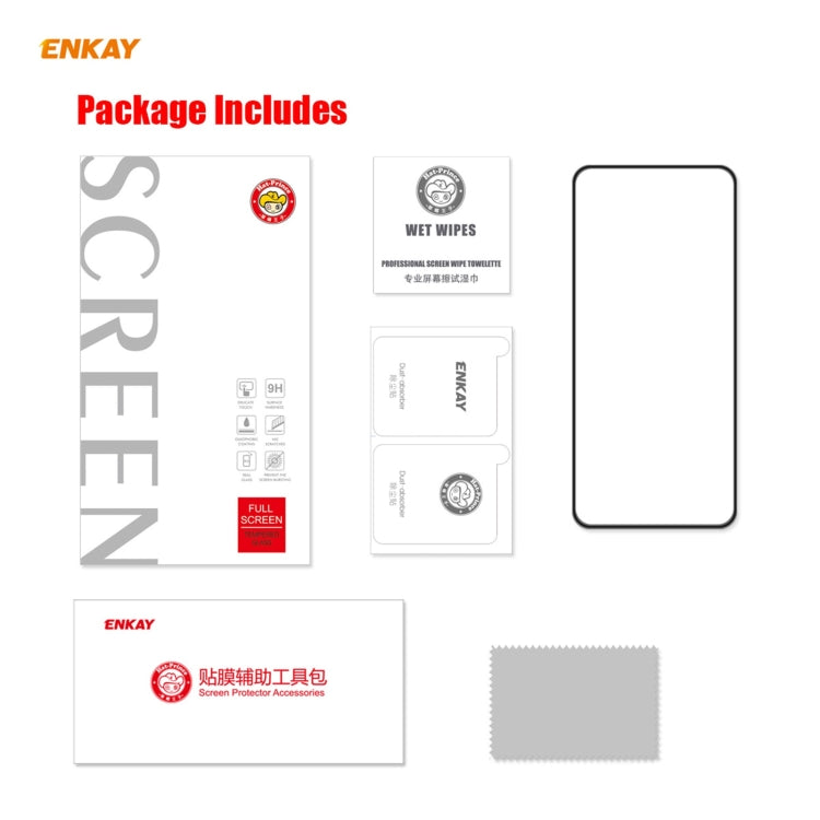 ENKAY Hat-Prince Anti-drop Full Glue Tempered Glass Full Screen Film Anti-fall Protector, For OnePlus 9, For OnePlus 9R