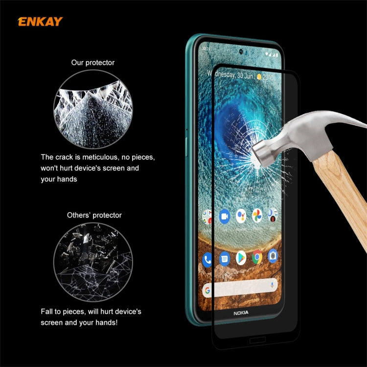 5 PCS ENKAY Hat-Prince Full Glue 0.26mm 9H 2.5D Tempered Glass Full Coverage Film