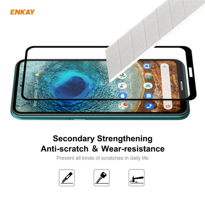 5 PCS ENKAY Hat-Prince Full Glue 0.26mm 9H 2.5D Tempered Glass Full Coverage Film