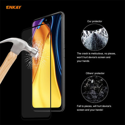 2 PCS ENKAY Hat-Prince Full Glue 0.26mm 9H 2.5D Tempered Glass Full Coverage Film