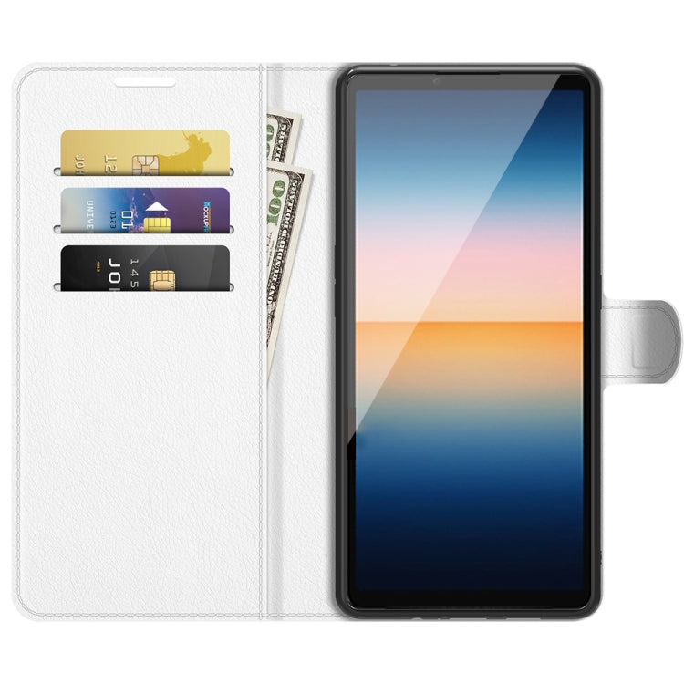 For Sony Xperia 10 III Litchi Texture Horizontal Flip Protective Case with Holder & Card Slots & Wallet