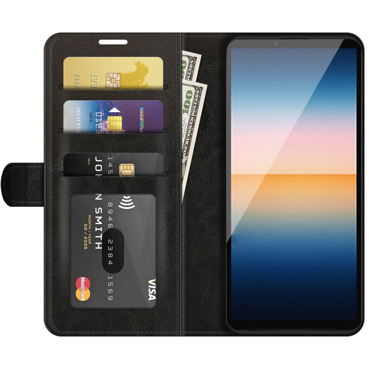 For Sony Xperia 10 III R64 Texture Single Horizontal Flip Protective Case with Holder & Card Slots & Wallet& Photo Frame