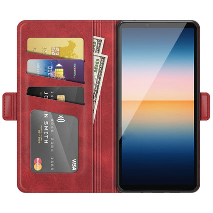 For Sony Xperia 10 III Dual-side Magnetic Buckle Horizontal Flip Leather Case with Holder & Card Slots & Wallet, For Sony Xperia 10 III