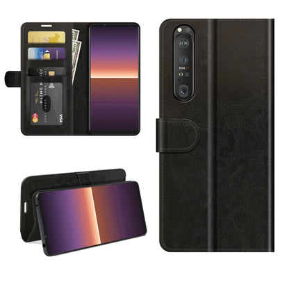 For Sony Xperia 1 III R64 Texture Single Horizontal Flip Protective Case with Holder & Card Slots & Wallet& Photo Frame