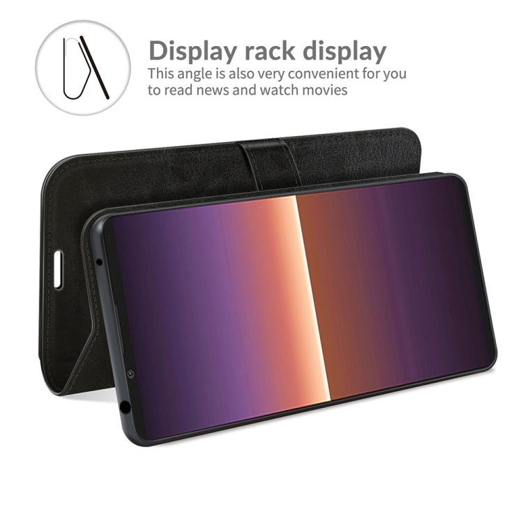 For Sony Xperia 1 III R64 Texture Single Horizontal Flip Protective Case with Holder & Card Slots & Wallet& Photo Frame