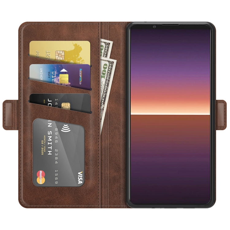 For Sony Xperia 1 III Dual-side Magnetic Buckle Horizontal Flip Leather Case with Holder & Card Slots & Wallet, For Sony Xperia 1 III