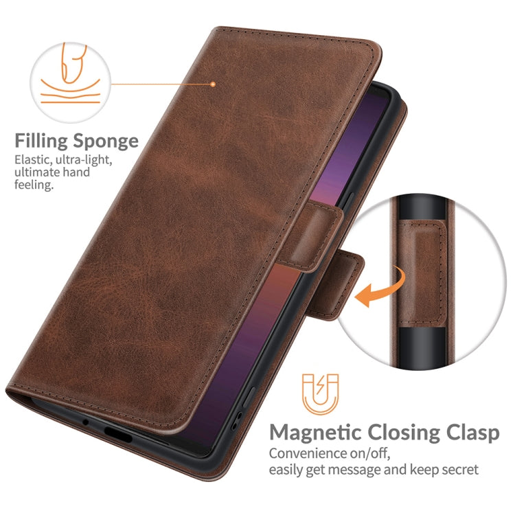 For Sony Xperia 1 III Dual-side Magnetic Buckle Horizontal Flip Leather Case with Holder & Card Slots & Wallet