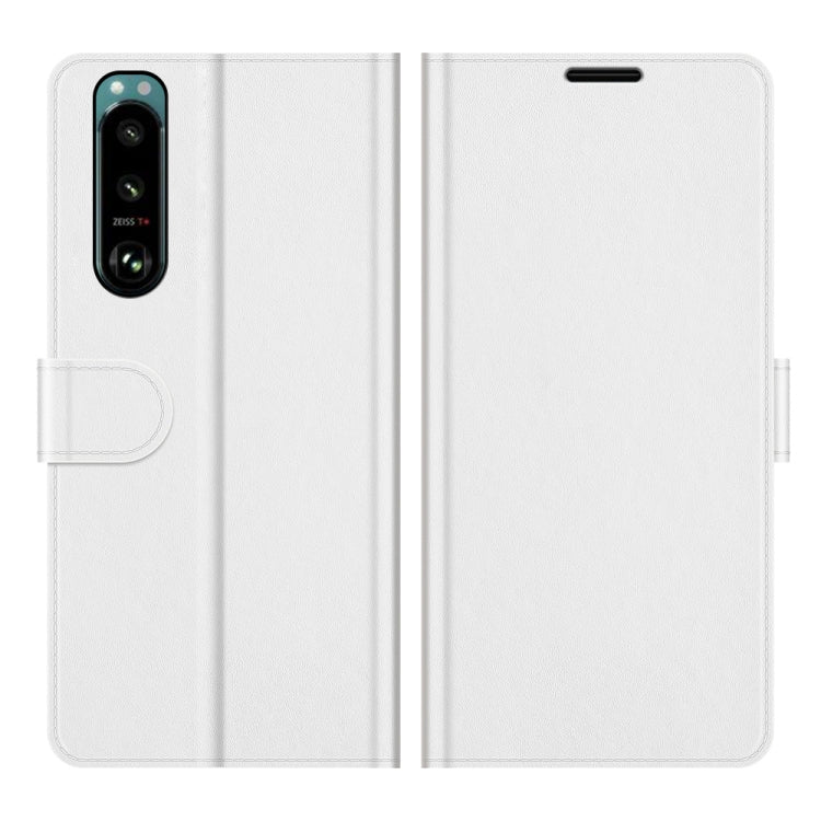 For Sony Xperia 5 III R64 Texture Single Horizontal Flip Protective Case with Holder & Card Slots & Wallet& Photo Frame