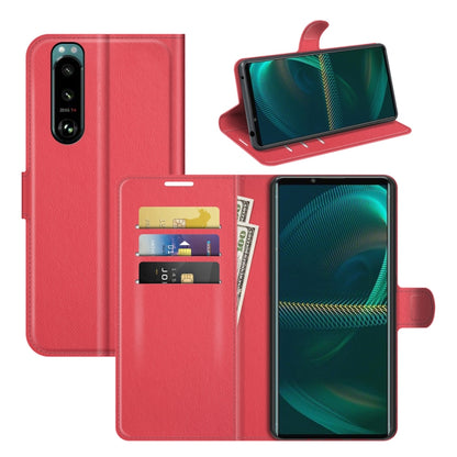 For Sony Xperia 5 III Litchi Texture Horizontal Flip Protective Case with Holder & Card Slots & Wallet