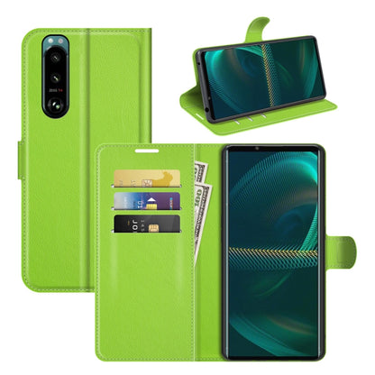 For Sony Xperia 5 III Litchi Texture Horizontal Flip Protective Case with Holder & Card Slots & Wallet