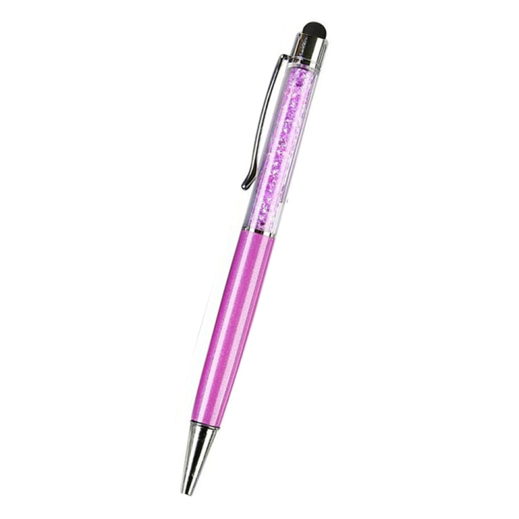 AT-22  2 in 1 Universal Flash Diamond Decoration Capacitance Pen Stylus Ballpoint Pen